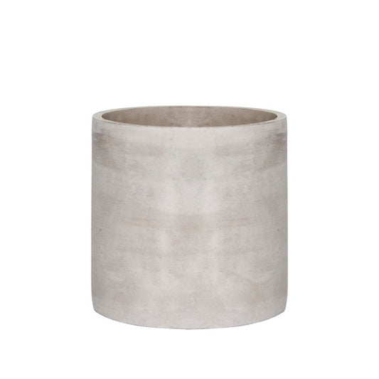 Cement Floral Cylinder Grey (18x18cmH)
