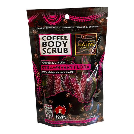 Native Coffee Body Scrub 100g - Strawberry Flora