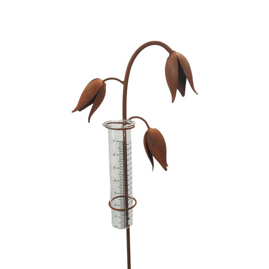 Rust Tulip Rain Gauge