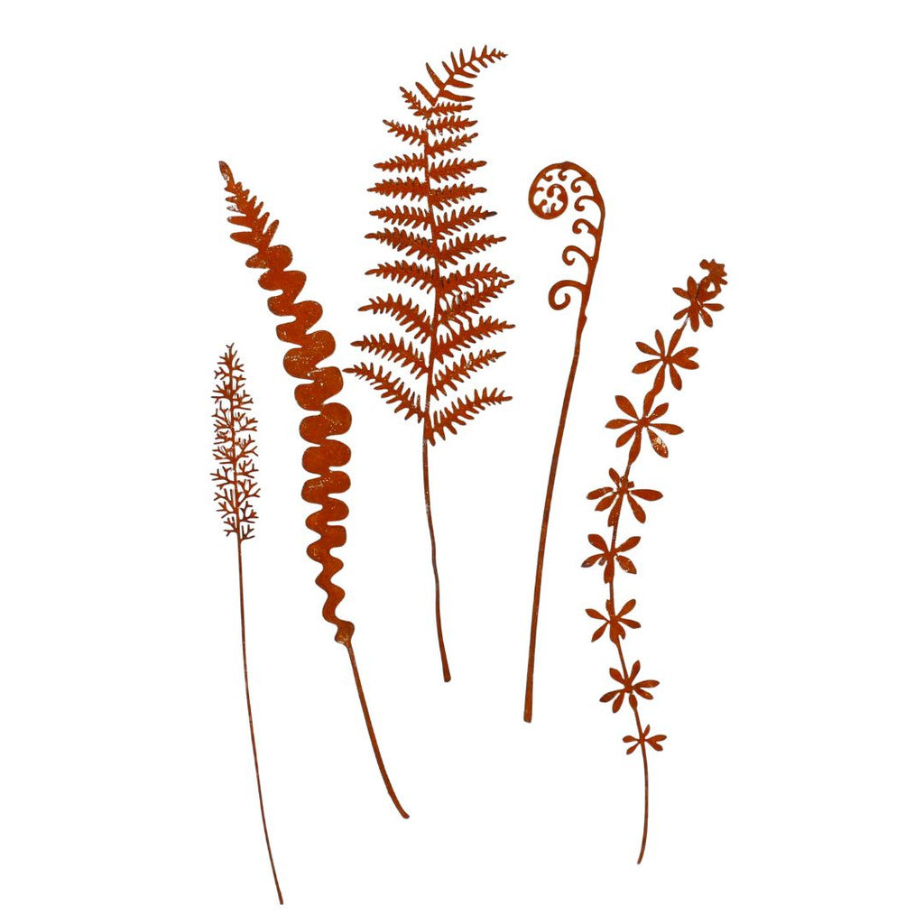 Rust Wild Flora Stake - Set of 5 or Individual Piece
