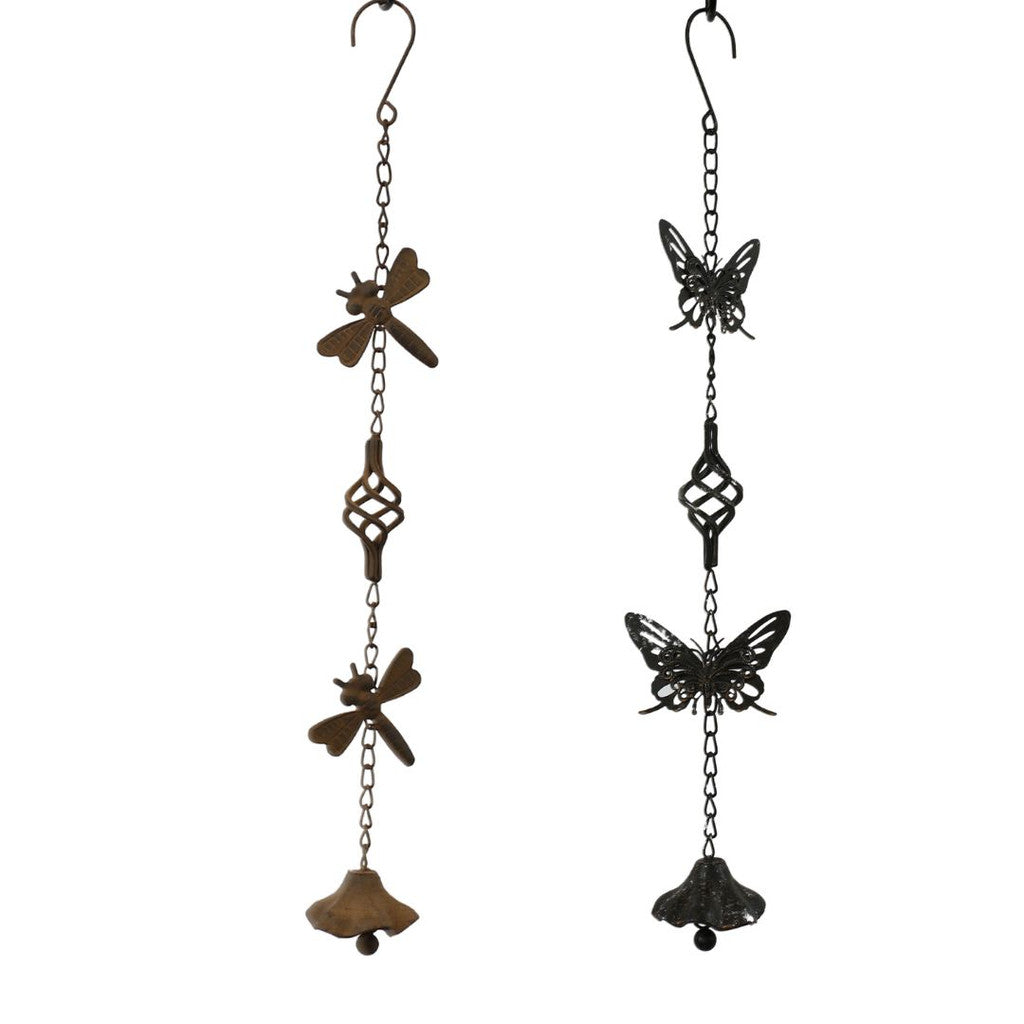 Rust Butterfly & Dragonfly Wind Chime