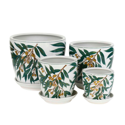 Hand Painted Gum Nut Pots - Various Sizes