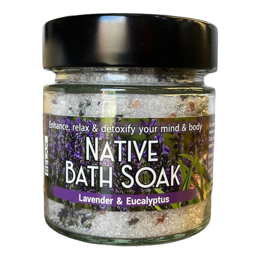 Epsom Salt Native Bath Soak 200g -Eucalyptus & Lavender