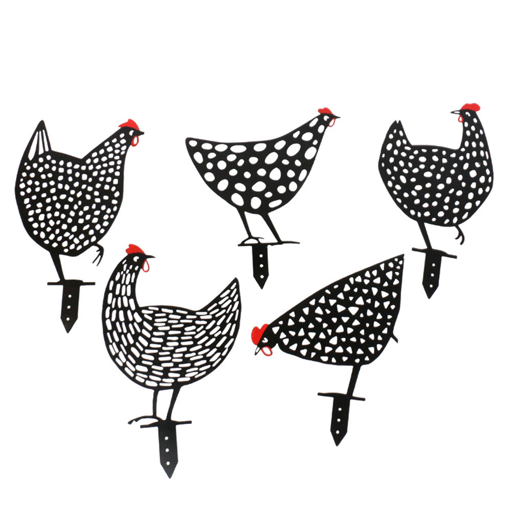 Black Hen Stakes Set of 5