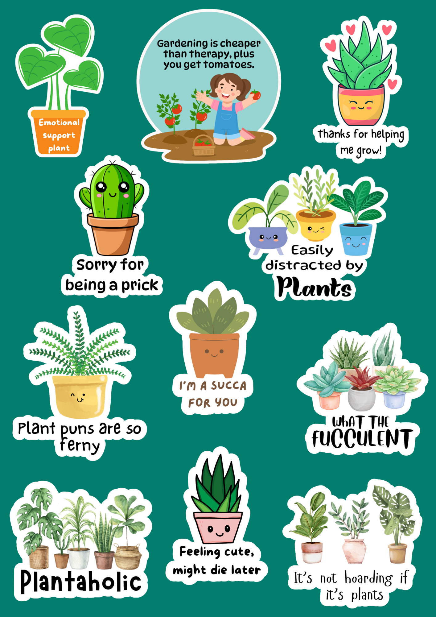 Plant Pun Vinyl Sticker