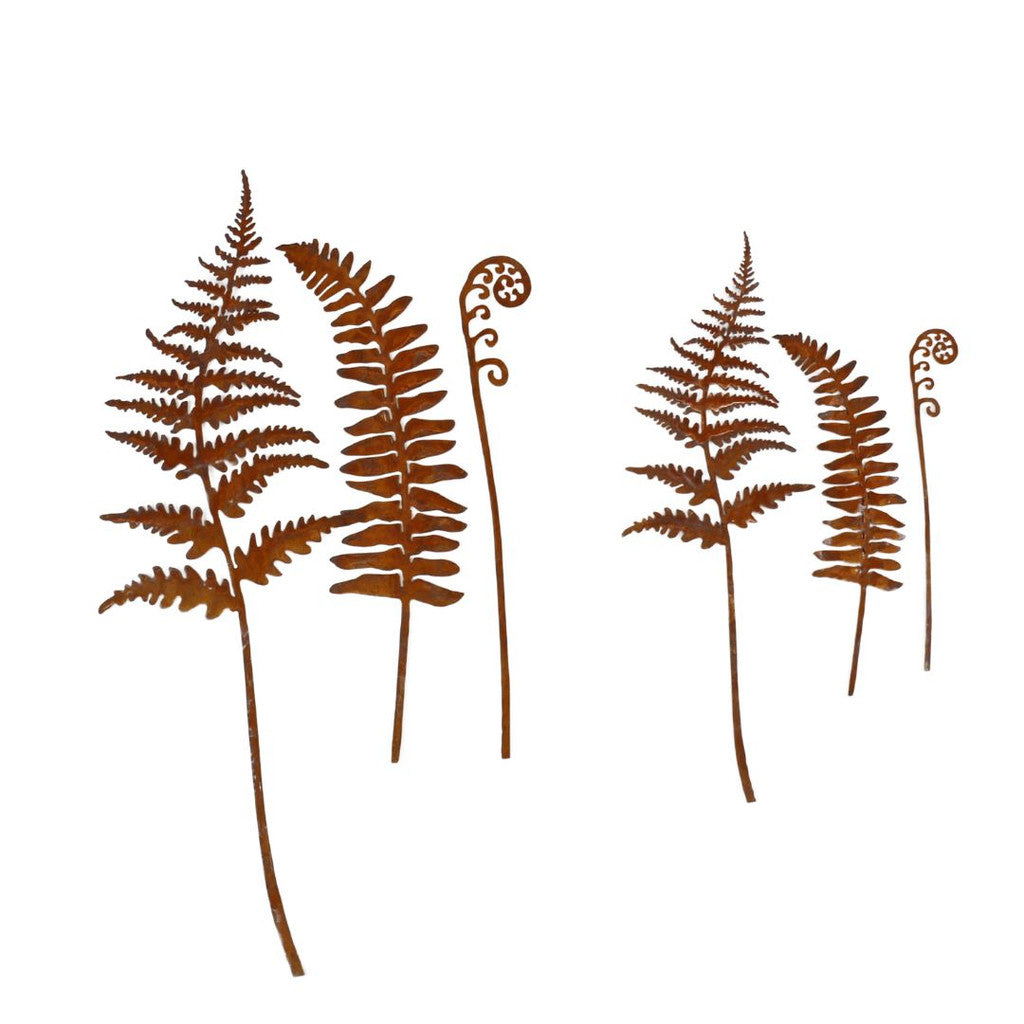 Rust Fern Stake - Set of 6