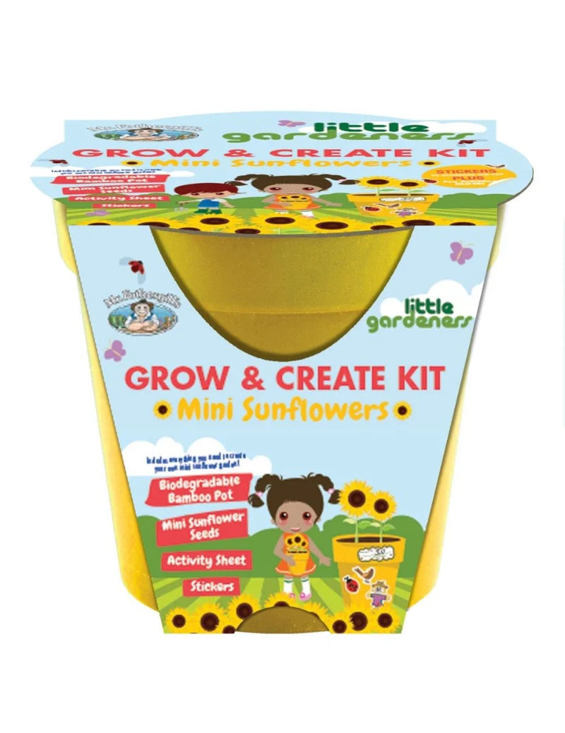 Little Gardeners Grow & Create Pot Mini Sunflower Grow Kit