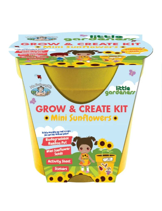 Little Gardeners Grow & Create Pot Mini Sunflower Grow Kit