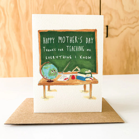 Happy Mother's Day Thanks For Teaching Me - Well Drawn