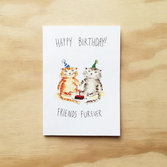Happy Birthday! Friends Furever- Well Drawn