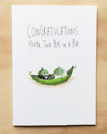 Congratulations You're Two Peas In a Pod - Well Drawn