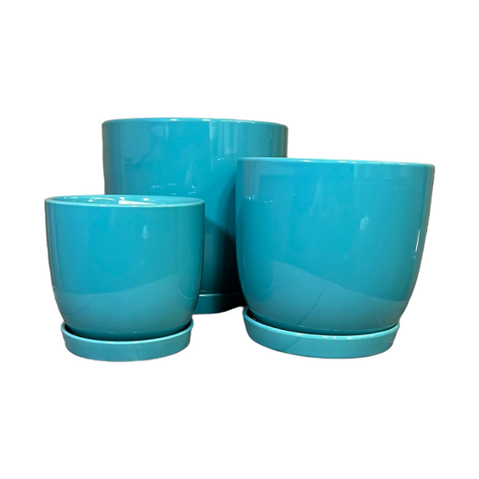 Yensi Egg Pot Turquoise - Various Sizes