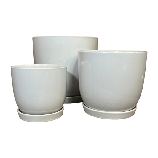 Yensi Egg Pot White - Various Sizes