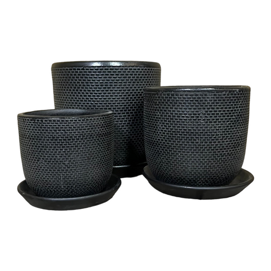 Soho Indoor Pot Black - Various Sizes