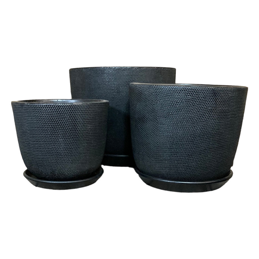 Soho Patio Pot Black - Various Sizes
