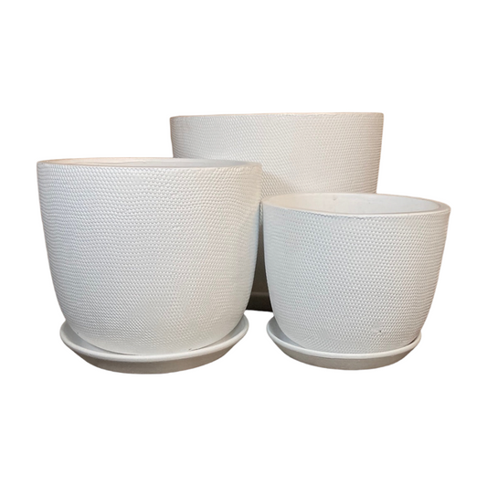 Soho Patio Pot White - Various Sizes