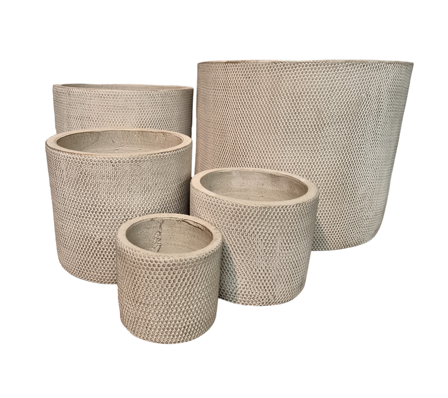 Allure Cylinder Pots Ivory - Various Sizes
