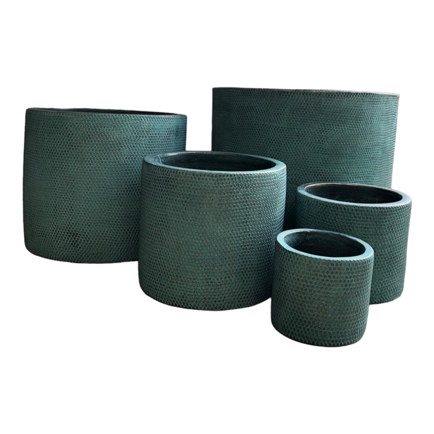 Allure Cylinder Pots Teal - Various Sizes
