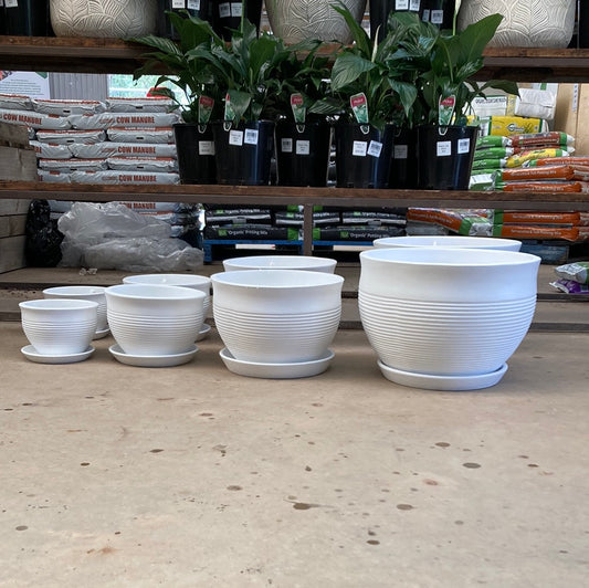 Como Indoor Planter White - Various Sizes