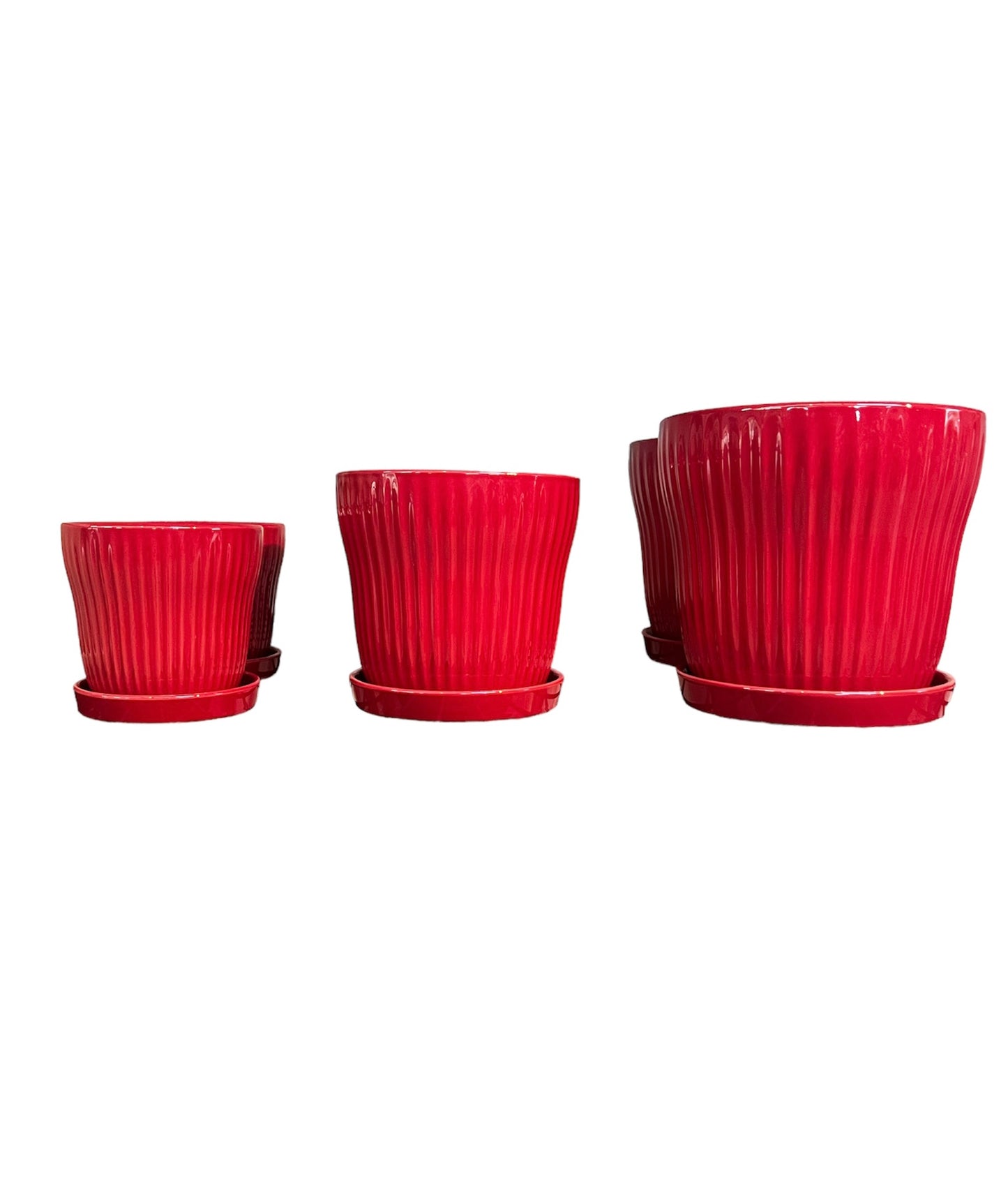 Akira Banded Pot Red - Various Sizes